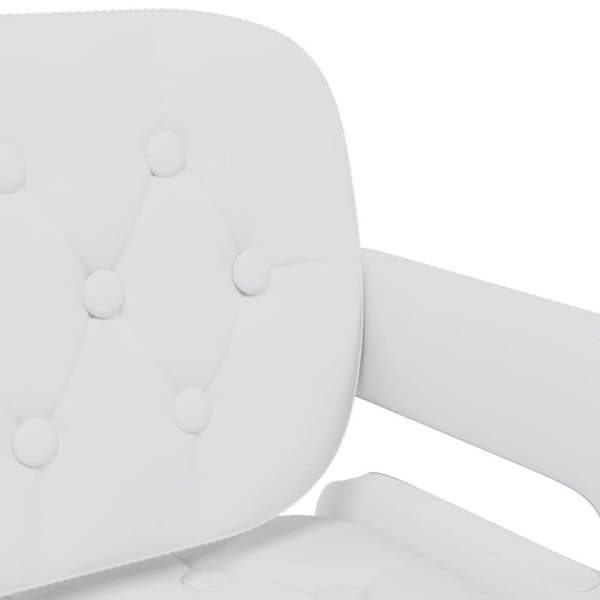 Maison Exclusive - Snurrbara matstolar set om 6 vit konstläder