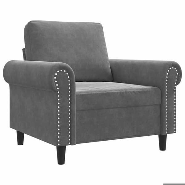 Maison Exclusive - Mörkgrå Fåtölj 60 cm Sammet
