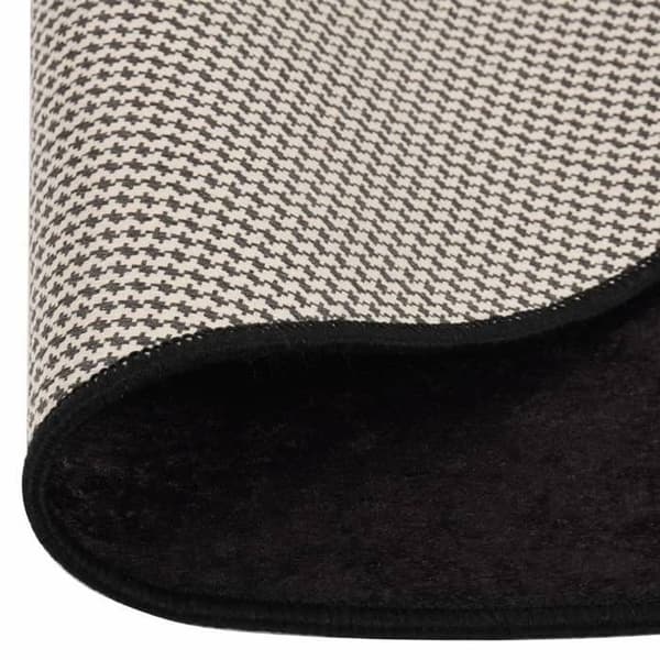 Rundt tæppe - Eksklusivt hjem - Antracit - Ø 200 cm - Vaskbart polyester velour 30°C antracit