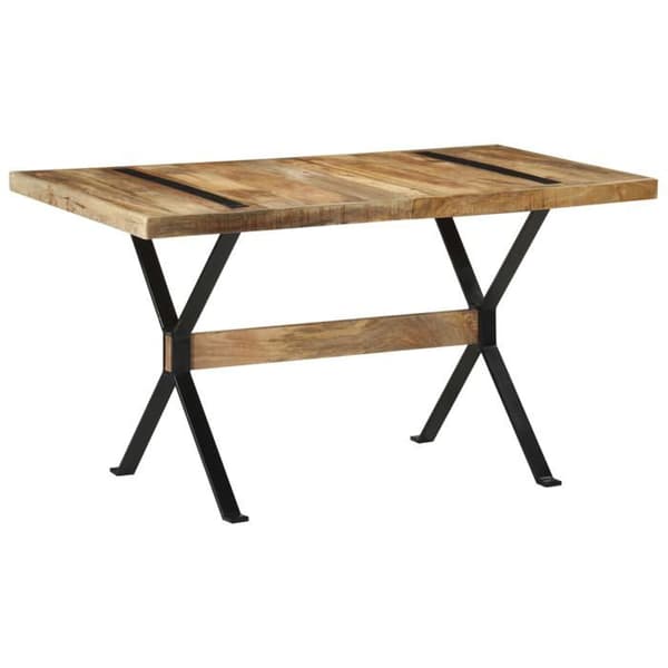 Maison Exclusive - Matbord 140x70x76 cm Rå mangoträ