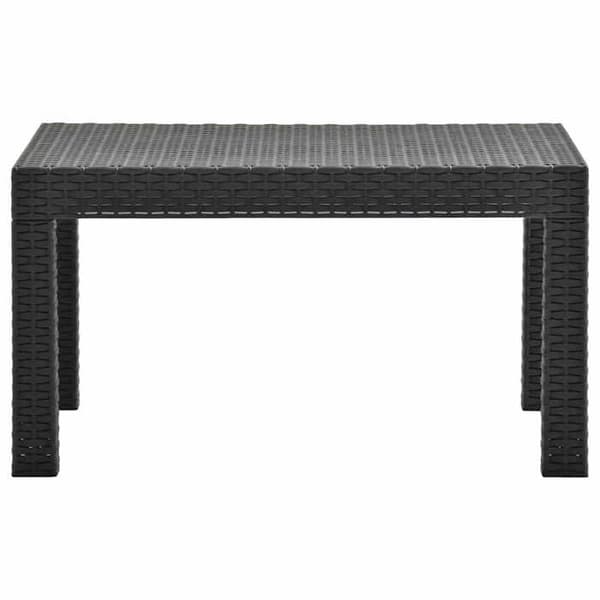 Maison Exclusive - Anthracite-puutarhapöytä 58x58x41 cm PP Rottinki