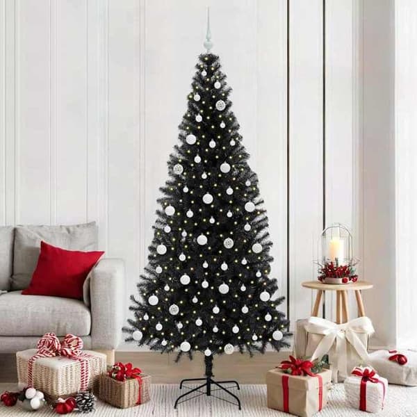 Maison Exclusive - Sort Juletræ 210 cm PVC Svart