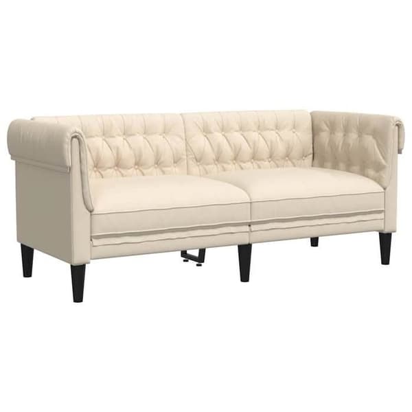 Maison Exclusive - Chesterfield 2-paikkainen sohva pellavaa