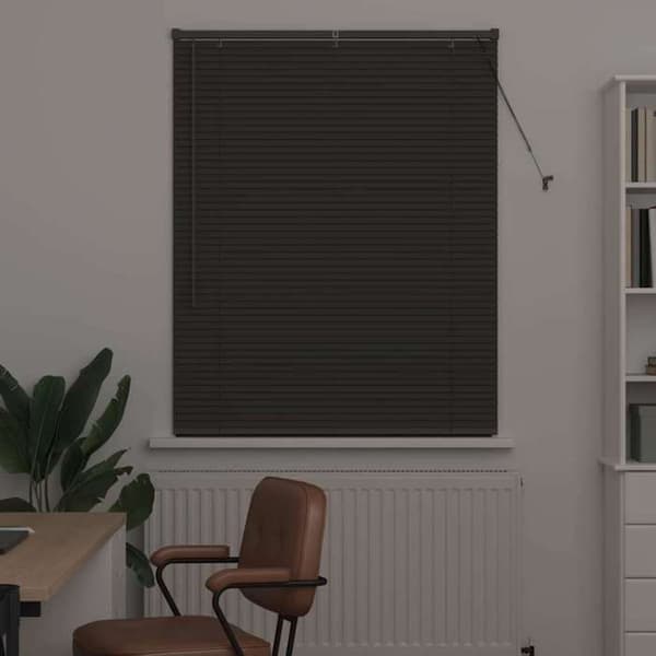 Venezia butik - EKSKLUSIVT HUS - 130 x 105 cm - Lameller 25 mm - Aluminium - Indendørs montering Mörkgrå