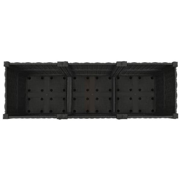 Maison Exclusive - Plantekasse med Hjul Sort 120 x 40 x 44 cm PP