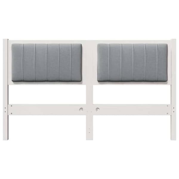 Maison Exclusive - Klädd sänggavel Vit Massiv Furu