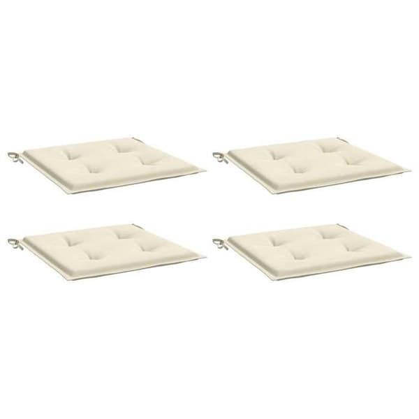 Maison Exclusive - Havestol puder sæt af 4 creme 40x40x3 cm Grädde