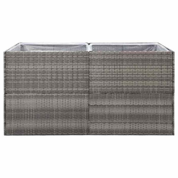 Maison Exclusive - Grå Jardinière 157x80x80 cm Vævet Harpiks Grå