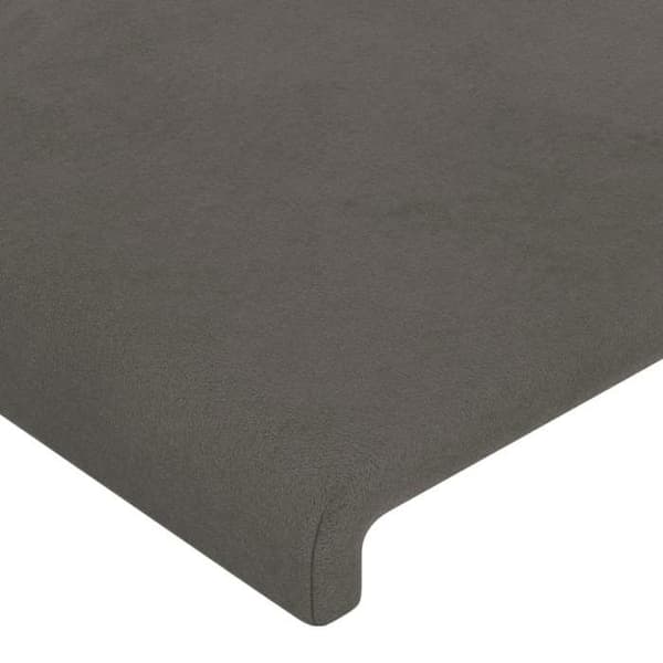 Maison Exclusive - Päätylevy korvilla Tummanharmaa 147x23x118/128 cm Sametti