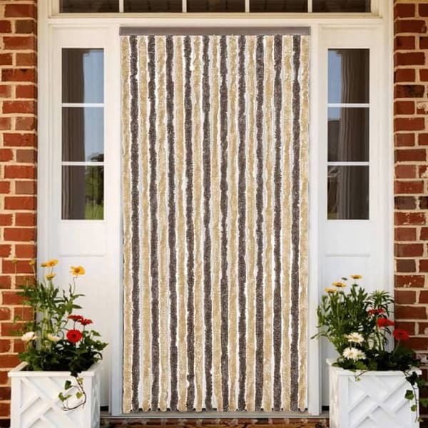 Maison Exclusive - Mørkebrun og beige fluenet 90x200 cm chenille