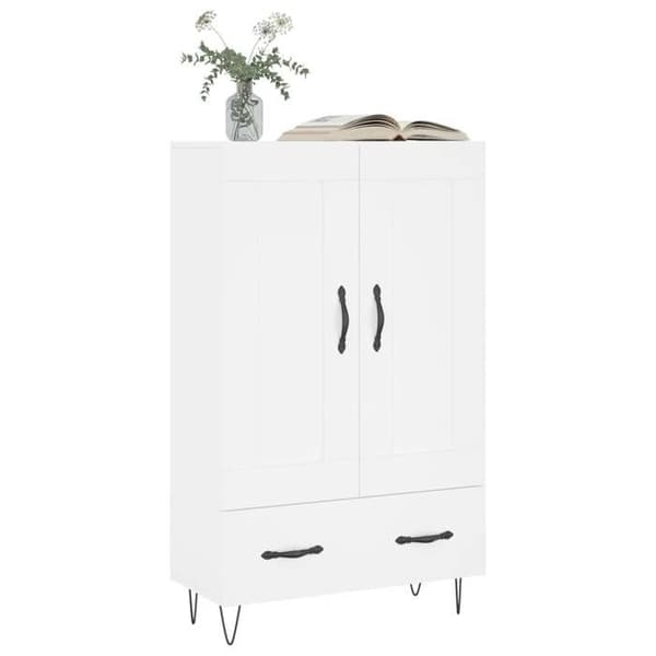 Maison Exclusive - Buffé hög vit 69,5x31x115 cm ingenjörsträ