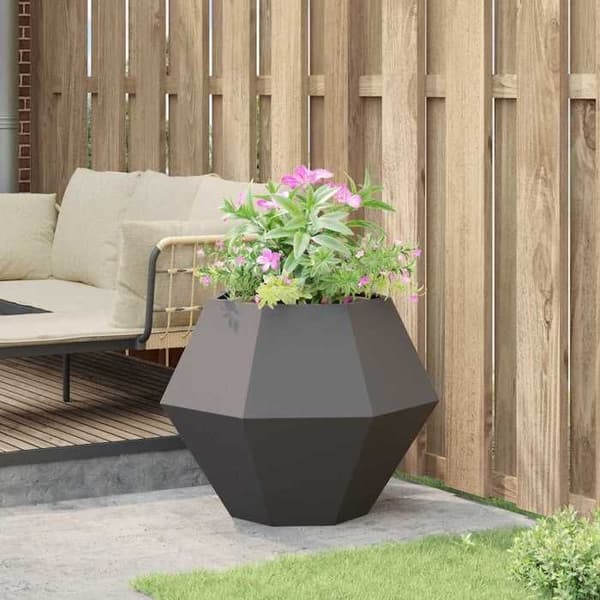 Maison Exclusive - Jardinière Sort 75 x 75 x 60 cm Stål Svart