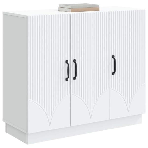Maison Exclusive - Buffé Vit 89 x 34,5 x 77 cm Ingenjörsträ