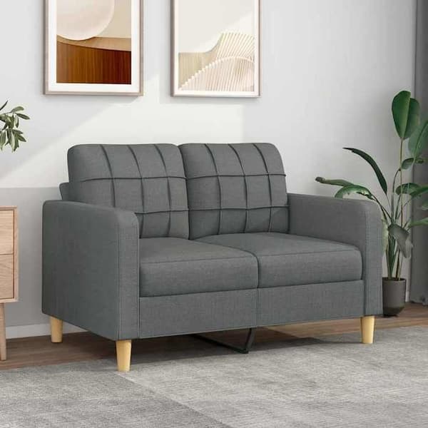 Maison Exclusive - 2-personers sofa i mørkegrå 120 cm stof