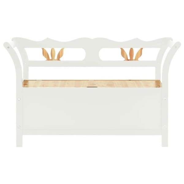 Maison Exclusive - Bänk Vit 107x45x75,5 cm Solid granträ Vit