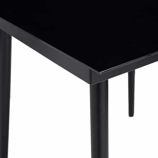 Maison Exclusive - Musta puutarhapöytä 140x70x74 cm Teräs ja lasi