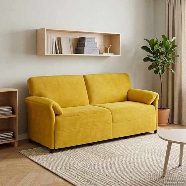 Maison Exclusive - Sofa 3 pladser Gul 198 x 83 x 95 cm Velour