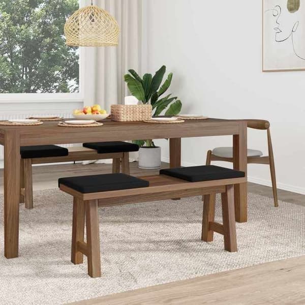 Maison Exclusive - Bænkpude 4 stk. Tekstilvelour Sort Dybde 35 cm
