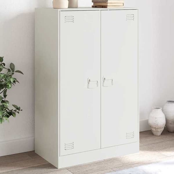 Maison Exclusive - Buffé vit 67x39x107 cm stål