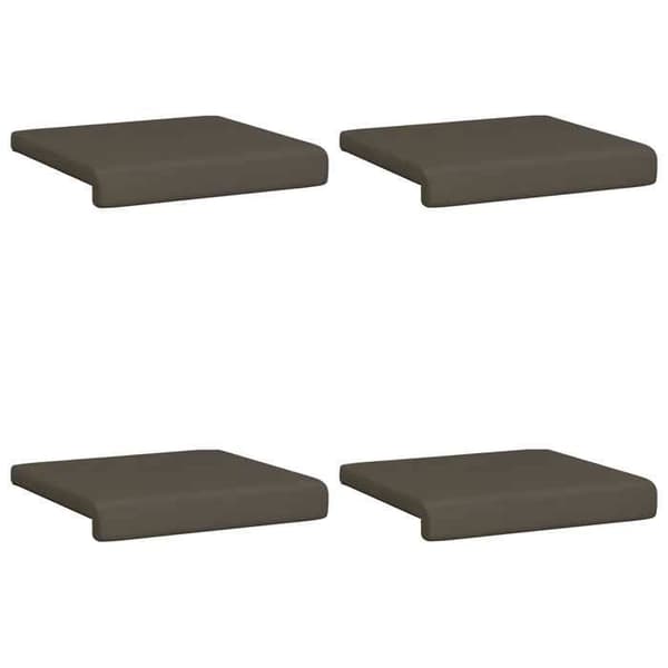 Maison Exclusive - Bænkpude 4 stk Kunstlæder Grå Dybde 35 cm Grå