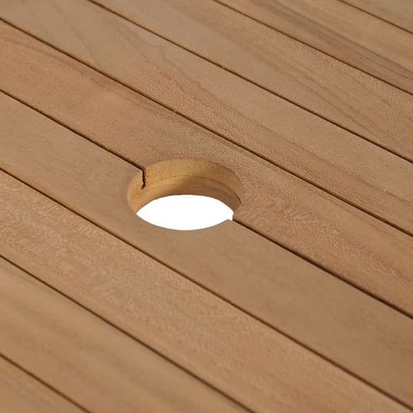 Maison Exclusive - Solid teak toalett skåp med svart marmor handfat