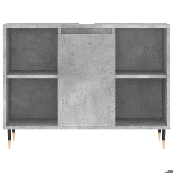 Maison Exclusive - Badeværelsesskab grå beton 80x33x60cm ingeniørtræ