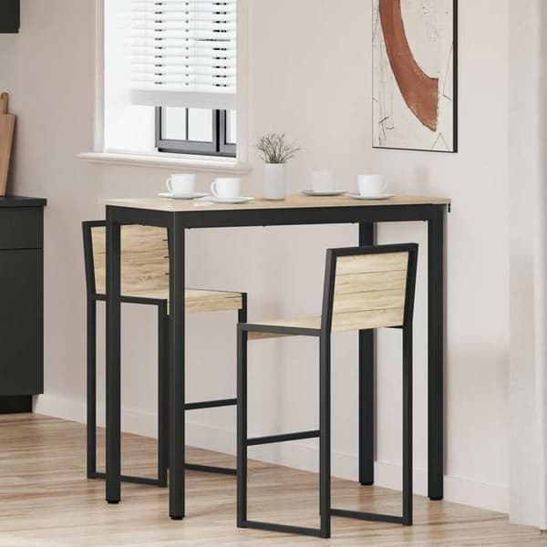 Maison Exclusive - Stående barbord i ingeniørtræ, rektangulær