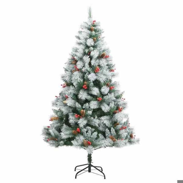 Juletræ - EKSKLUSIVT HUS - Moderne - 210 cm - Grøn og hvid - LED USB Grönt och vitt