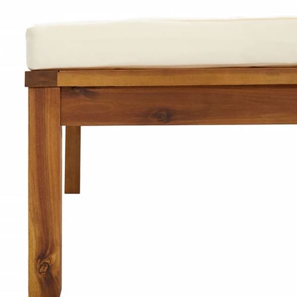 Maison Exclusive - Havegruppe 3 stk med cremefarvede puder i solid akacietræ