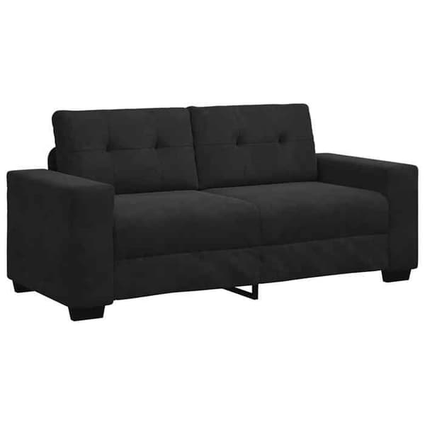 Maison Exclusive - Musta kaksipaikkainen sohva 180x77x82 cm samettia