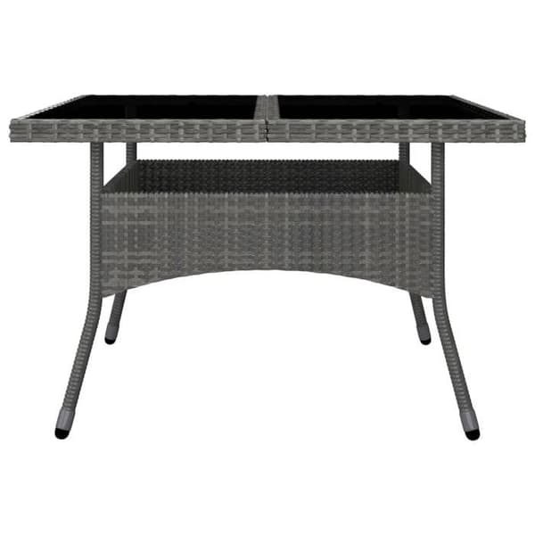 Maison Exclusive - Have spisebordssæt 9 dele Flettet harpik og glas Grå Grå