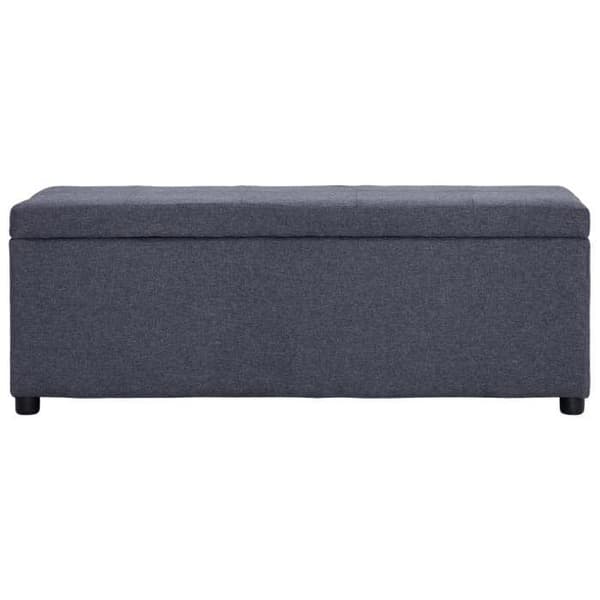 Maison Exclusive - Bænk med opbevaringsrum 116 cm Mørkegrå Polyester