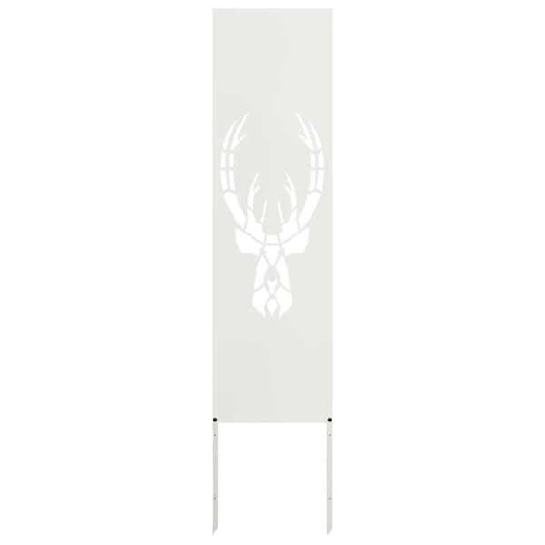 Integritetsskärm trädgård - EXKLUSIV HEM - 32 x 140 cm - Vit - Stål - Matt finish Vit