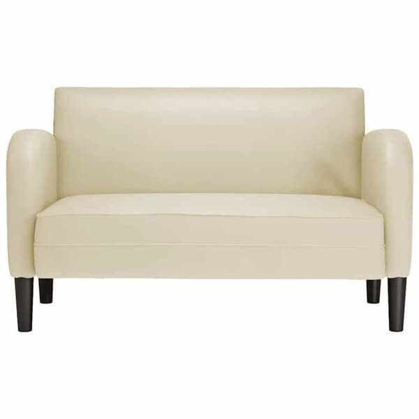 Soffa - EXKLUSIV HEM - Soffa - Läderimitation i krämfärg - 2 platser - Ram av plywood Grädde