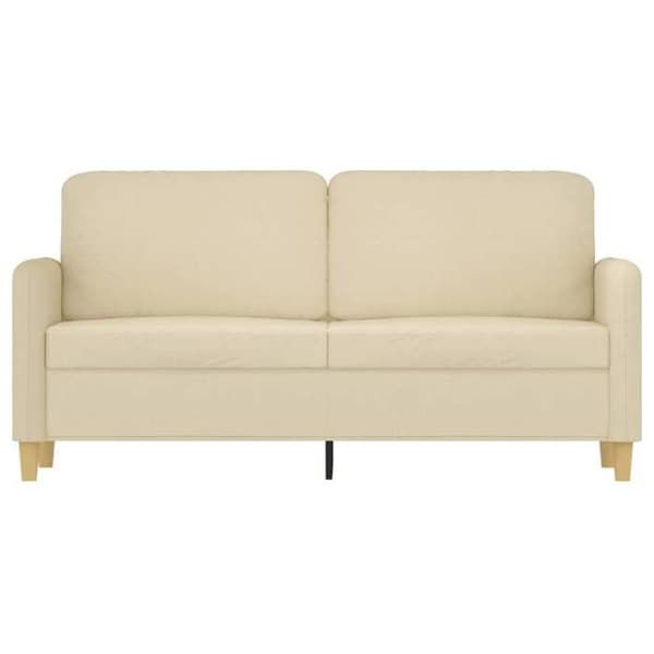 Maison Exclusive - Soffa 2-sits Creme 140 cm Tyg Grädde