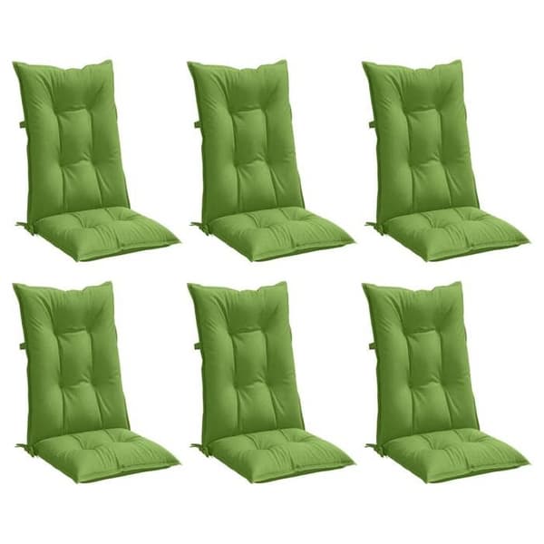 Maison Exclusive - Stolar med hög rygg, 6-pack, grön blandad tyg