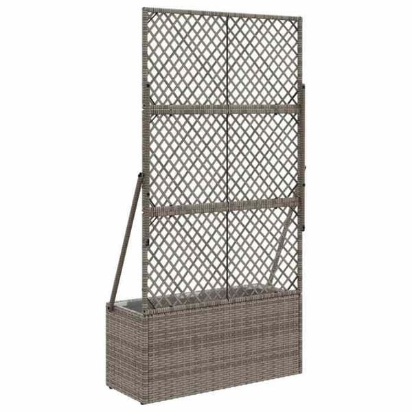 Maison Exclusive - Blomsterkasse med Gitter Grå 70 x 30 x 135 cm polyrotin Grå
