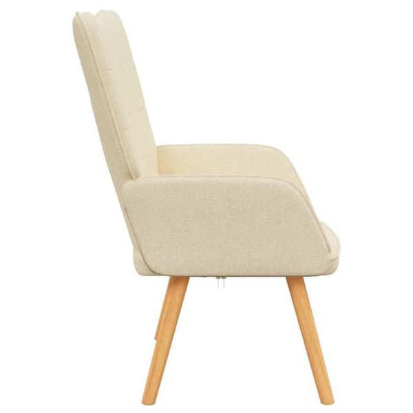 Maison Exclusive - Afslapningsstol Creme Stof