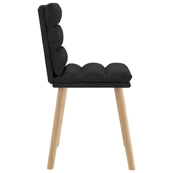 Maison Exclusive - Matstolar set om 6 svart tyg