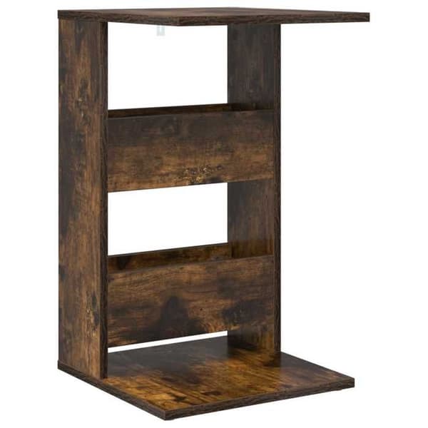 Sidebord - MAISON EXCLUSIVE - Røget eg - Ingeniørtræ - 40 x 35 x 60,5 cm - Rektangulær Rökt ek