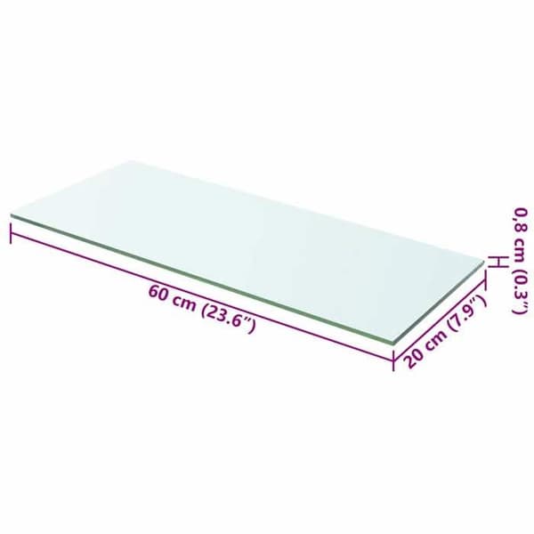 Maison Exclusive - Hyllpanel Transparent Glas 60 x 20 cm Transparent