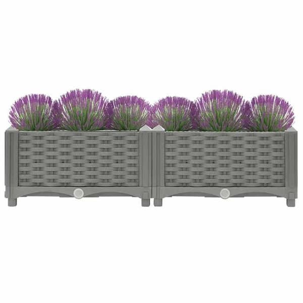Maison Exclusive - Hög säng 80x40x23 cm Polypropylen ljusgrått
