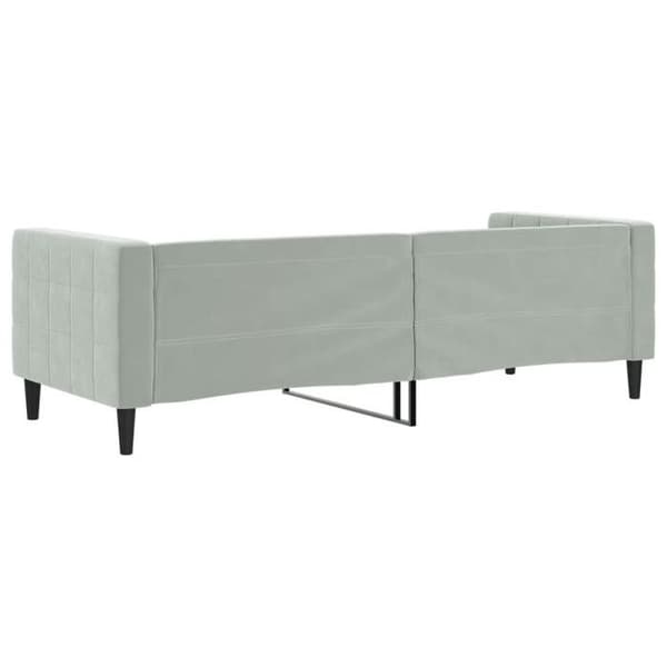 Maison Exclusive - Sängsoffa utan madrass ljusgrå 80x200 cm sammet Ljusgrått
