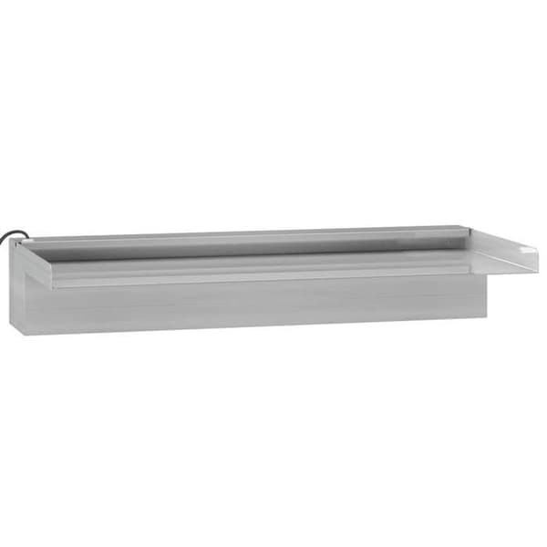 Maison Exclusive - Utlopp för vattenfall med RGB LED Rostfritt stål 45 cm Silver
