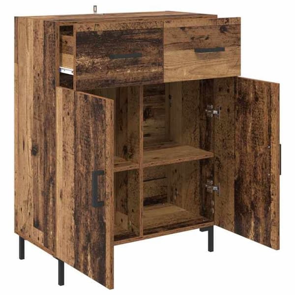 Buffet - EKSKLUSIVT HUS - 69,5 x 34 x 90 cm - Ingeniørtræ - Brun - Moderne