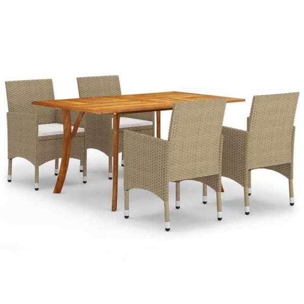 Maison Exclusive - Have spisebordssæt 5 stk Beige