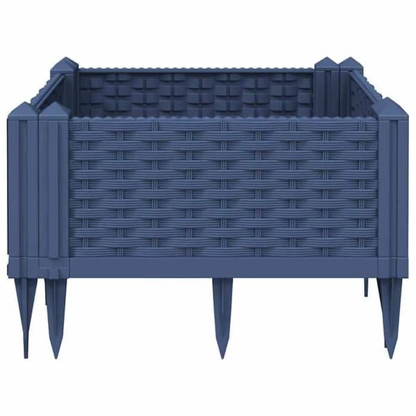 Jardinière - EKSKLUSIV HUS - 42,5x42,5x28,5 cm - blå grå - stødresistent polypropylen - modulær 4 paneler blågrå