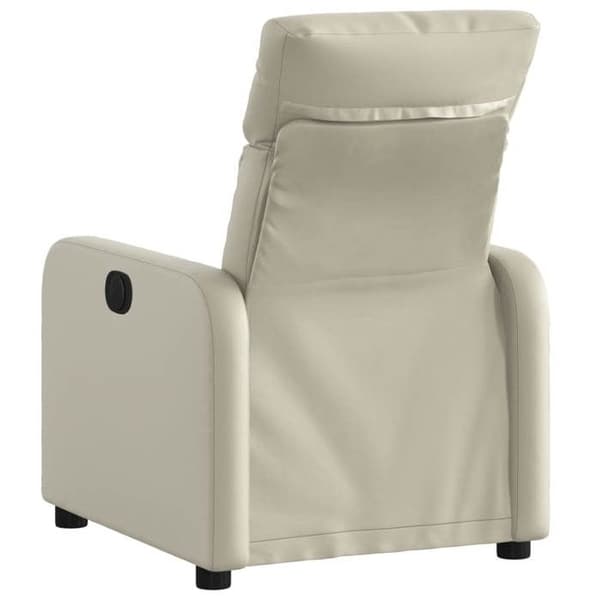 Maison Exclusive - Reclinerfåtölj i krämfärgad konstläder
