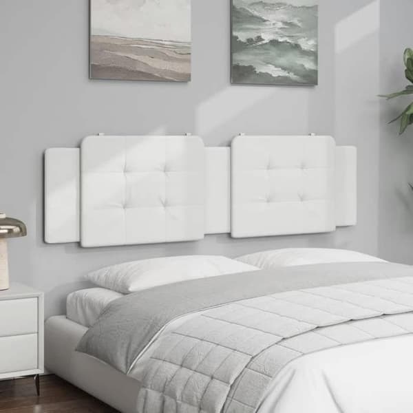Maison Exclusive - Sänggavelkudde Zadar vit 180 cm i konstläder