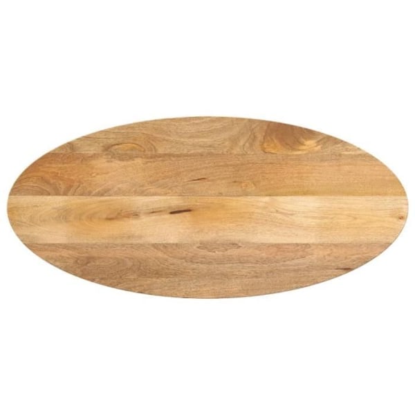 Bordsskiva i massiv mangoträ - Brun - Oval - 110x40x2,5 cm Brun